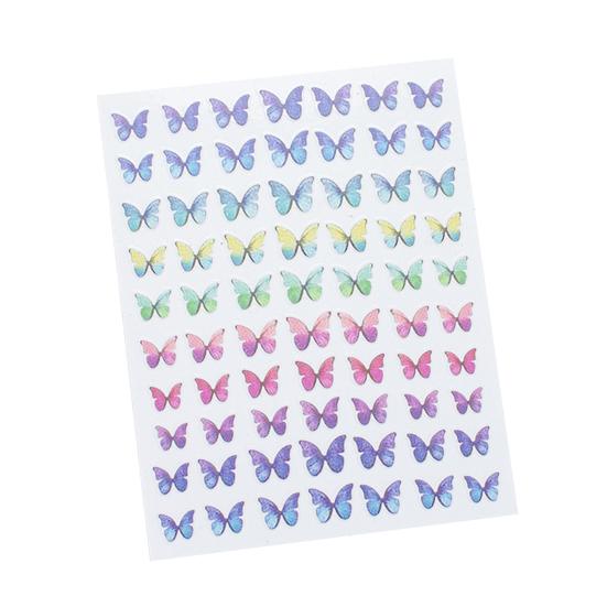 

1 лист наклейки для ногтей, съемный самоклеящийся узор в виде бабочки, неувядаемый декор для ногтей 10