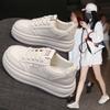Leather little white shoes women's shoes new autumn and winter thick baseplate shoes versatile non-slip velvet heightening casual cotton shoes