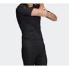 Adidas T Shirts Men's Black Crew Neck Moderate Straight Fit DQ3563