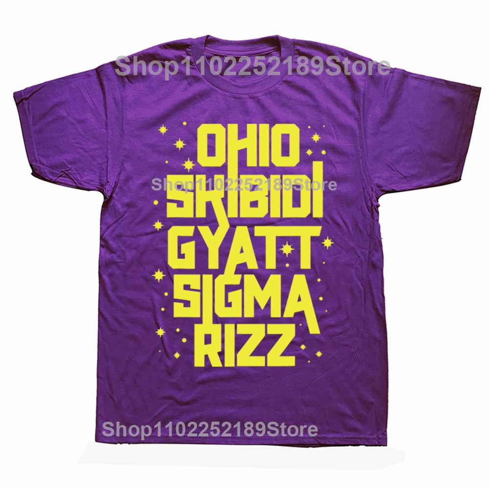 

Skibidi Rizz Gyatt Ohio Funny Rizzler Gift Toilet Meme T-shirts Men Fashion Casual Tshirt 100% Cotton Loose Oversized T Shirt 4XL