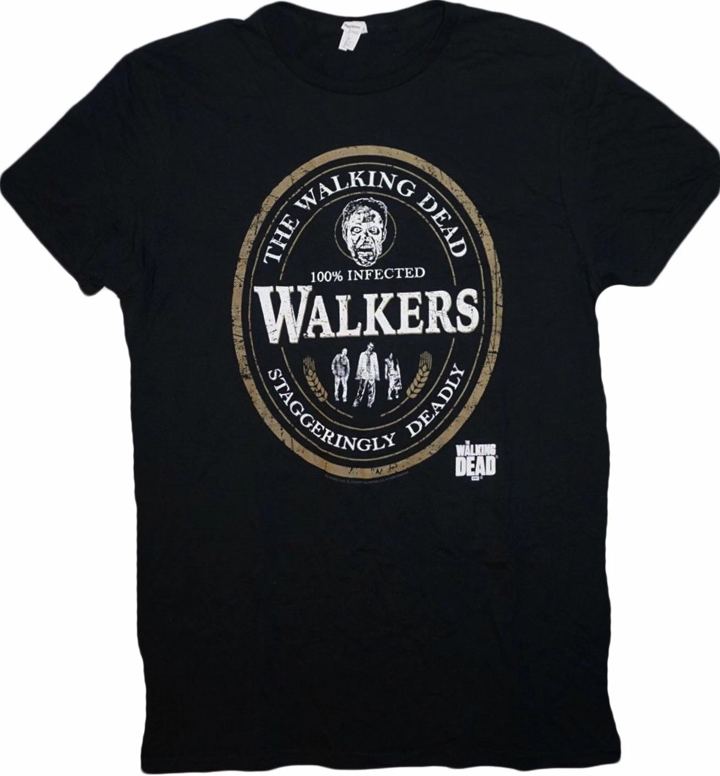 Ходячие мертвецы Ходячие Овальная бирка Взрослая футболка 100% хлопок Мужские футболки Топ - AMC Ниган Рик Мишонн 4XL