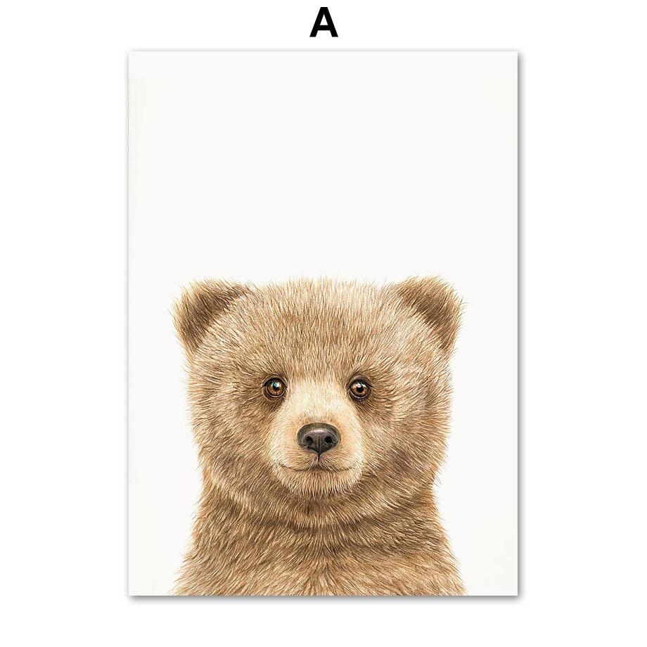 Urs iepuraș vulpe cerb bufniță arici maimuță pepinieră artă perete pictură pe pânză postere și imprimeuri imagini de perete decorațiuni pentru cameră pentru copii