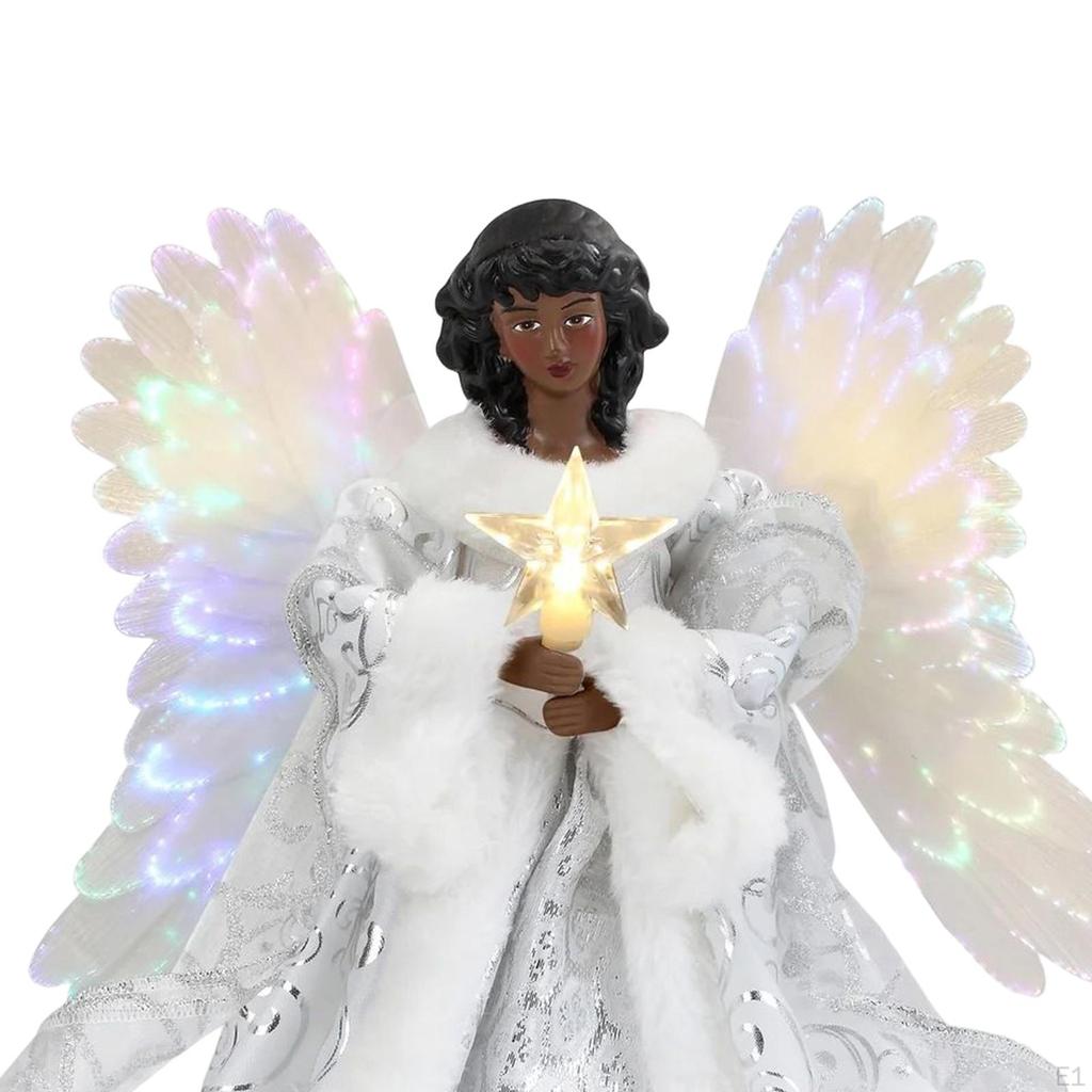 Angel Figurines Treetop 25*20cm Light up Glowing Christmas Tree Topper