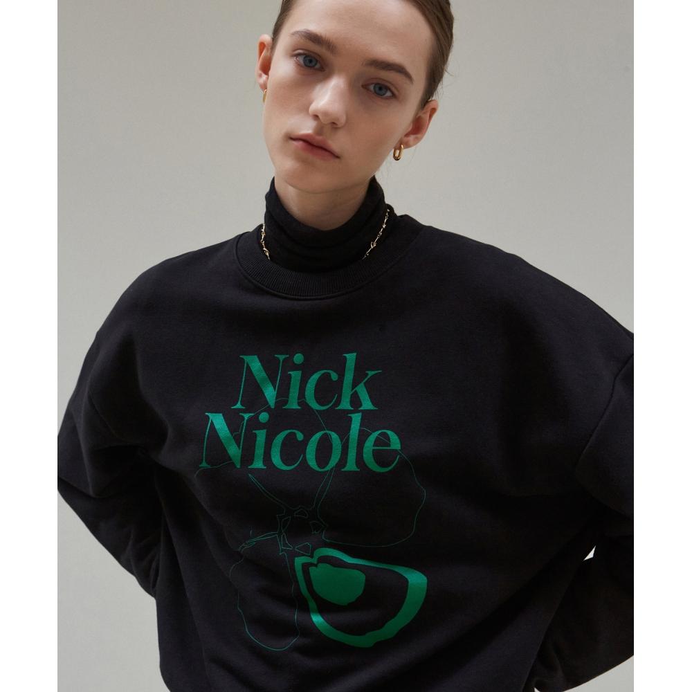 

NICKNICOLE NICOLE FLOWER SWEATSHIRTDEEP GREEN