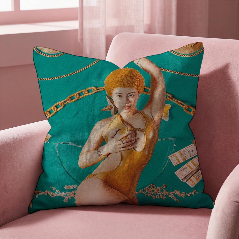 I-Ice Spice Y2k Cushion Cover Multi-Scene Pillow Cover for Home & Car - Reversible, Soft & Durable for Daily Use
