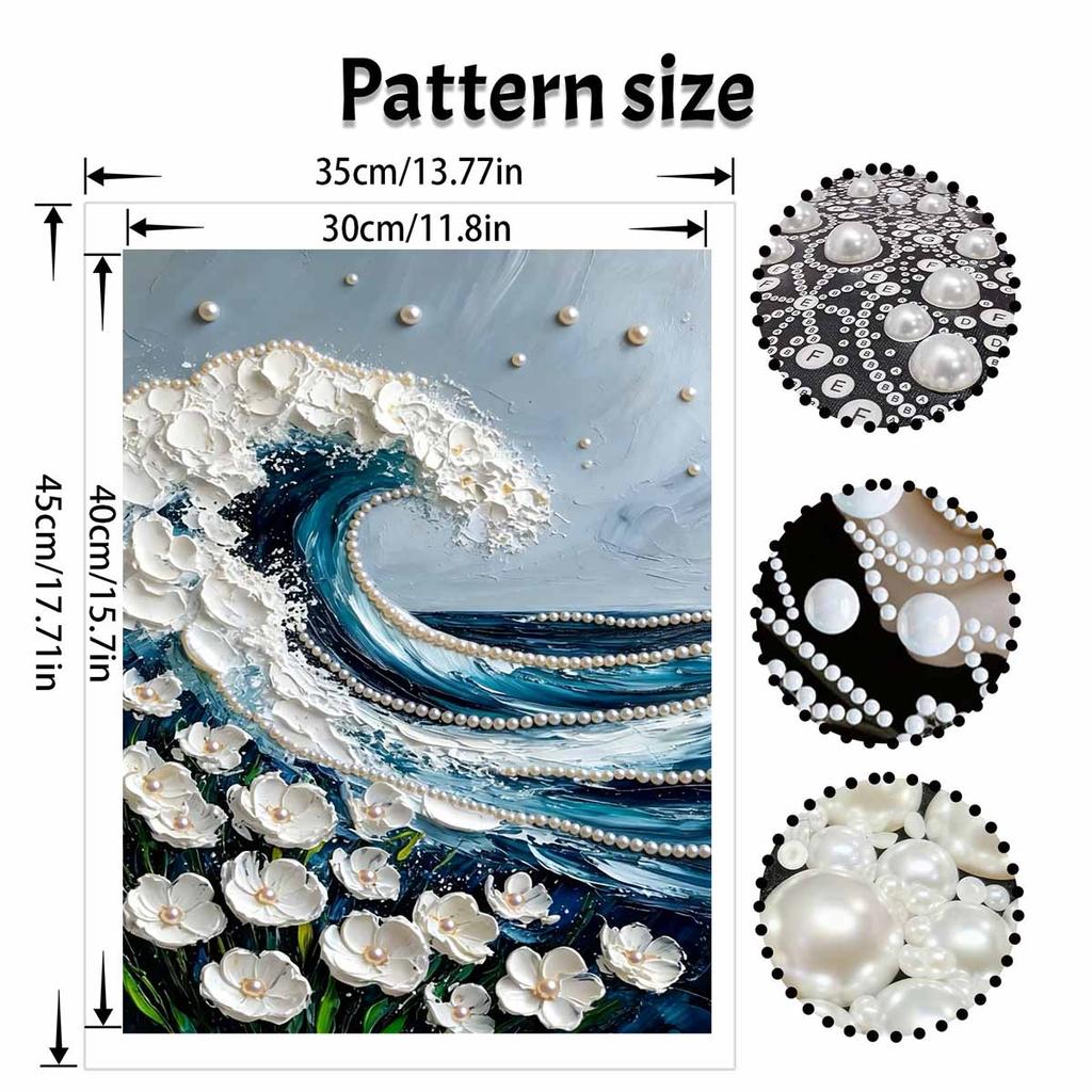 Ocean Wave Pearl Painting Handmade DIY Pearl Art Painting Stickers Home Decoration Gifts