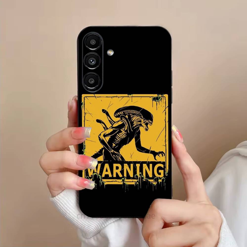 

Alien Vs Predator Painted Phone Case For Samsung S25,24,23,22,21,S20,Ultra,Plus,FE Black Soft Cover SamsungS21FE