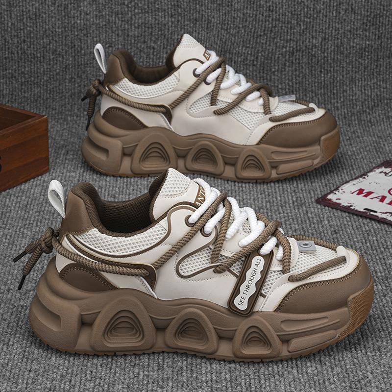 

Нове модне чоловіче низьке зручне взуття Four Seasons, дихаючі повсякденні кросівки 44 коричневий