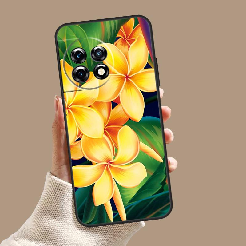 Tropical Paradise Hawaiian Flower Case For OnePlus 10T 8T 9R 10R 12R OnePlus 12 11 9 10 Pro Nord 2 CE 3 Lite N10 N20 N30 Cover