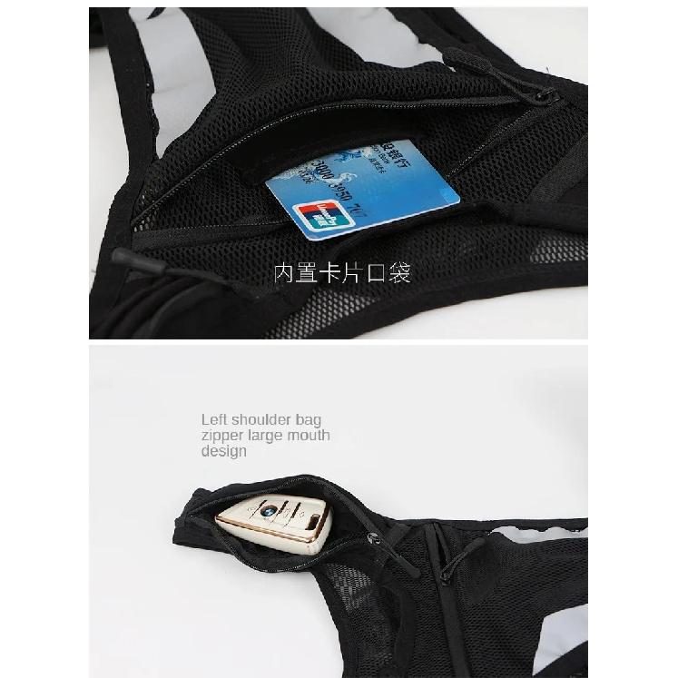Ultra Light Running Vest with Phone Pocket Water Bottle Holder Breathable Hydration Pack for Outdoor Sports Cycling Hiking Trail