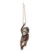 Baby Monkey Hanging Statue Exquisite Carving Resin Brown Monkey Sculptures for Trees Gardens