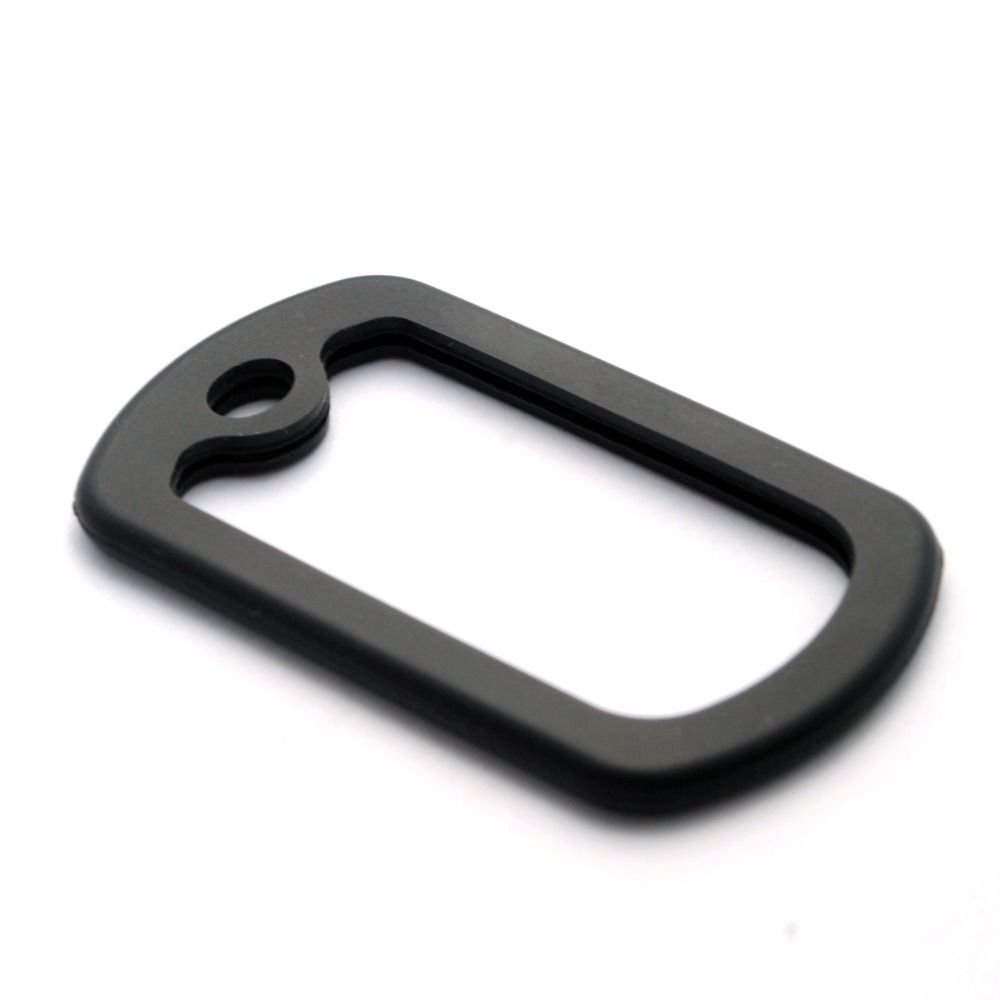 Silicone Material Dog Tag Protector 1.97*1.18 Inches Noiseless Dog Tag Rubbers Dog Tag  Outdoor