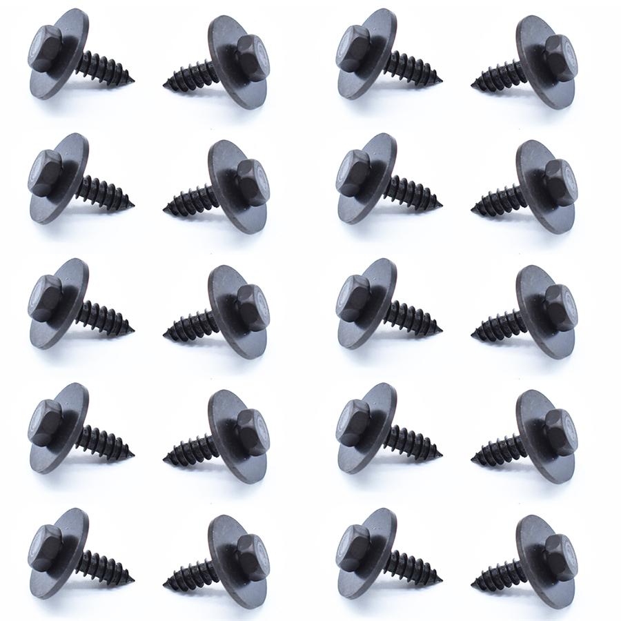 100Pc Metal Car Screw Body Fender Bumper Retainer Clips 7mm Hex (4.2-1.41x22mm)