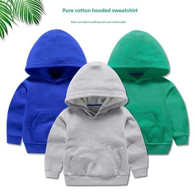 Neues Herbst Kinder Kapuzensweatshirt in Unifarbe - Langarm Hoodie Jacke für Jungen & Mädchen