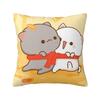 Custom Peach And Goma Eating Salad Modern Throw Pillow Cover Bedroom Decoration Car Cushion
