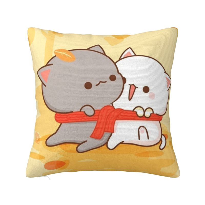 Custom Peach And Goma Eating Salad Modern Throw Pillow Cover Bedroom Decoration Car Cushion