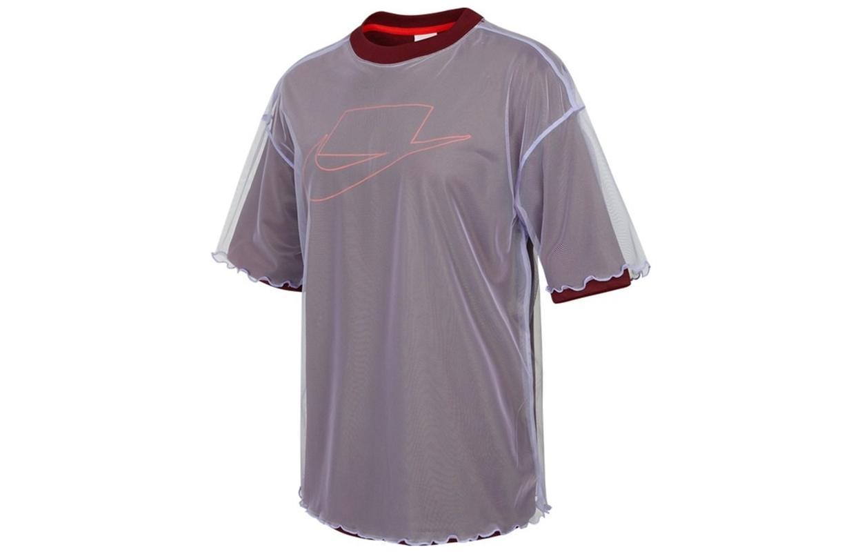 Nike Drop Shoulder Sleeve T Shirt Women s Purple DD4530-580