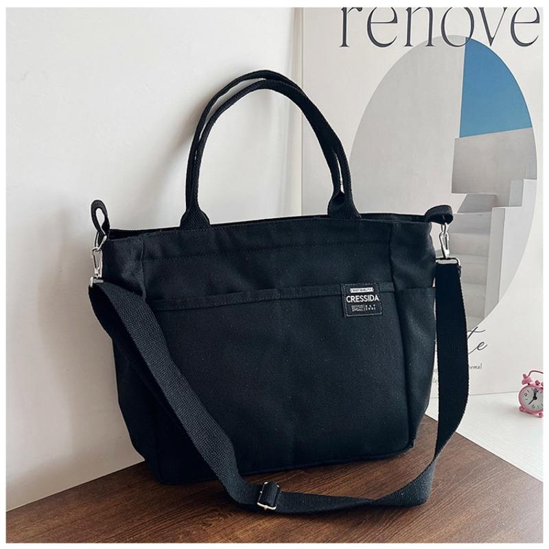 Canvas bag women's new trendy versatile school handbag shopping large-capacity make-up book bag