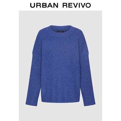 UR2026 Women's Casual Crew Neck Knitted Sweater