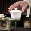1 Set Keramik-Kung-Fu-Teeservice mit Lotusdesign, halbautomatisches Lazy-Teeservice mit Drehfunktion, Zeremoniezubehör, 6 Tassen mit Teetablett für das Leben
