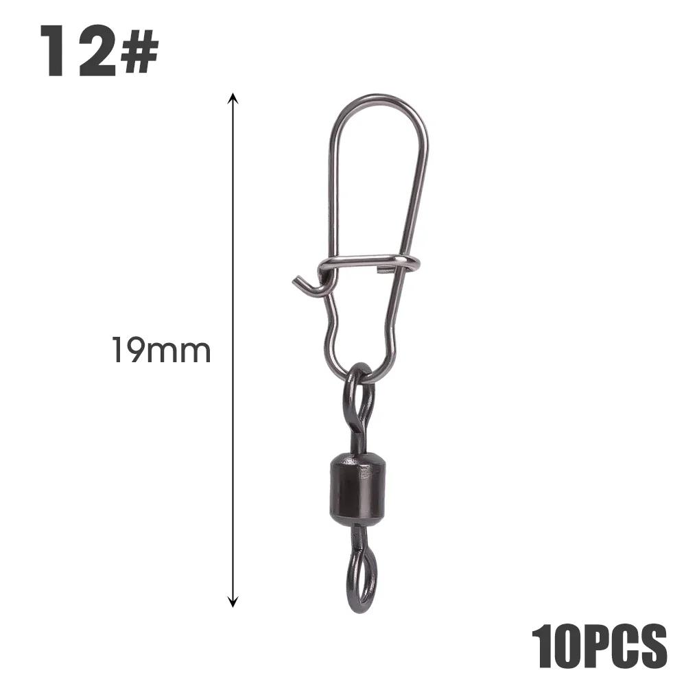Fishing Snap Swivels Duo Lock Ball Bearing Swivel Snap Stainless Steel Fishing Accessories Fast Snap Clip Fishing Lure Connector