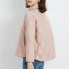 Minimalist Women's Pointed Collar Solid-Color Down Jacket - Short Fit Oversized Coat