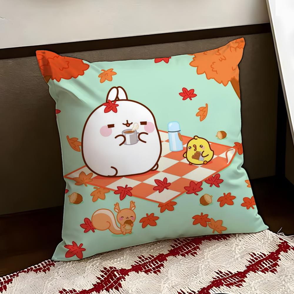 Cute MMolang Cushion Cover Reversible Soft Durable Pillow Cover Home  Car MultiScene Use for Daily Comfort