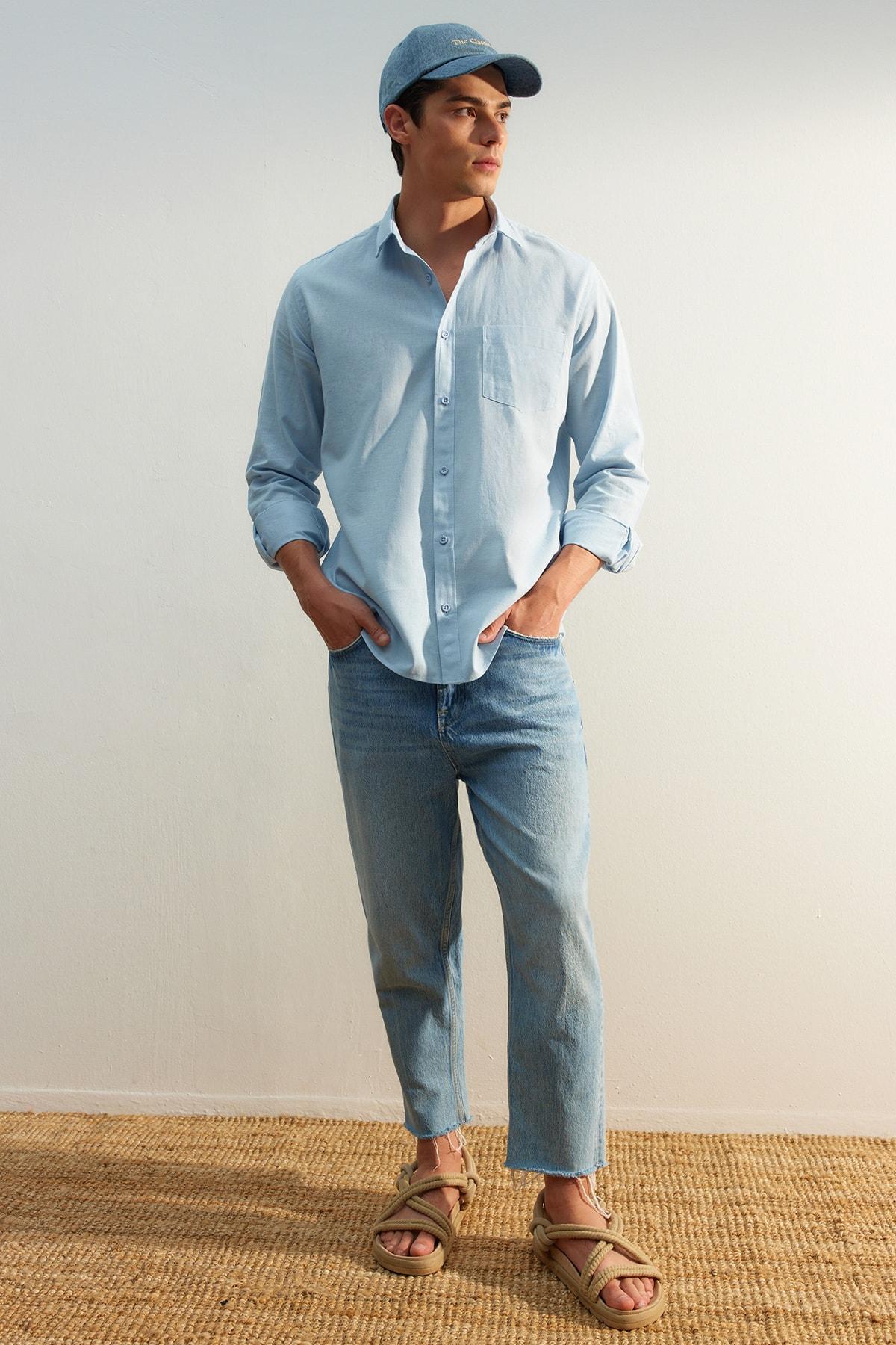 

Рубашка - Синяя - Классический крой