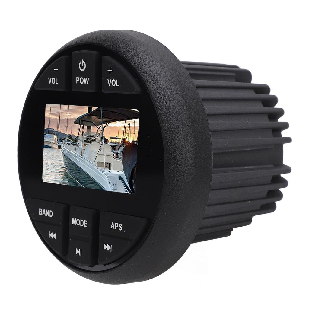 Marine Digital Media Receiver 3in TFT Screen Bluetooth IPX6 Waterproof Gauge MP3 Player for Boat Yacht RV