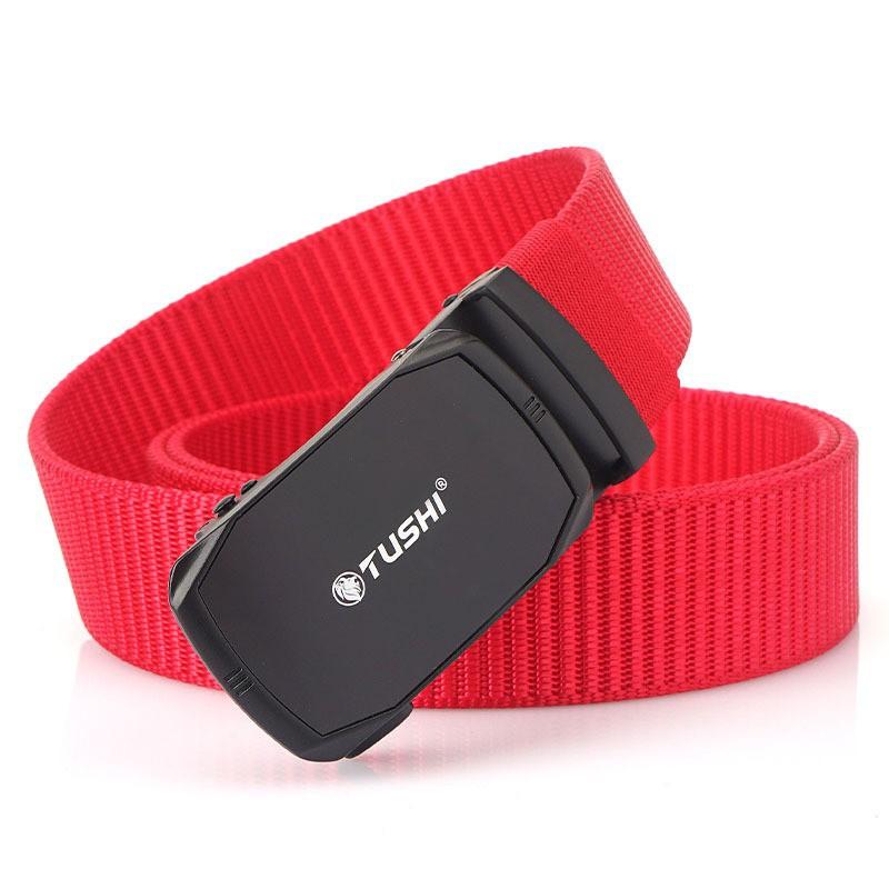 3.5CM Men's Business Casual Nylon Automatic Buckle Belt Knitted Outdoor