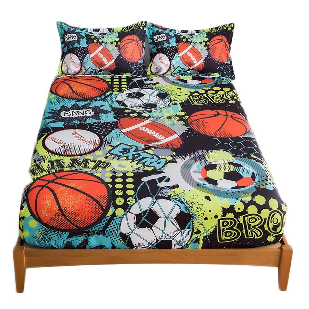 Space Rocket Pattern Mattress Three-Piece Digital Printing Mattress Bedding Set Adult Children