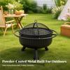 Outdoor Fire Bowl with Cooking Grate Long-Lasting Grill