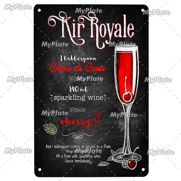 Cocktail Metallschild Plakette Metallschild Vintage Pub Lustiges Blechschild Wanddeko für Bar Pub Club Man Cave Blechschilder Vintage
