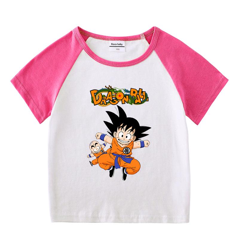 Kids' Summer Color Block Two-Piece Set: Baby Hot Pants & Short Sleeve T-Shirt Casual Outfit