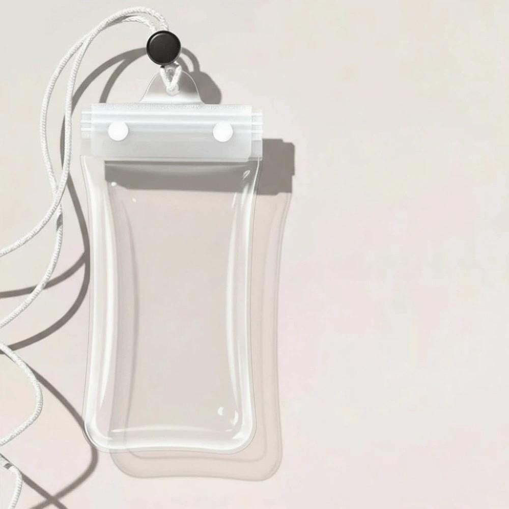 

Sealed Transparent Hanging Neck Bag Adjustable Strap PVC Storage Pack Crossbody Dry Bag Men білий