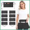 Fashion Chef Short Small Waist Apron, 1 Pockets Black Waterproof Half Apron for Waitress, Home Kitchen Practical Cooking Wear