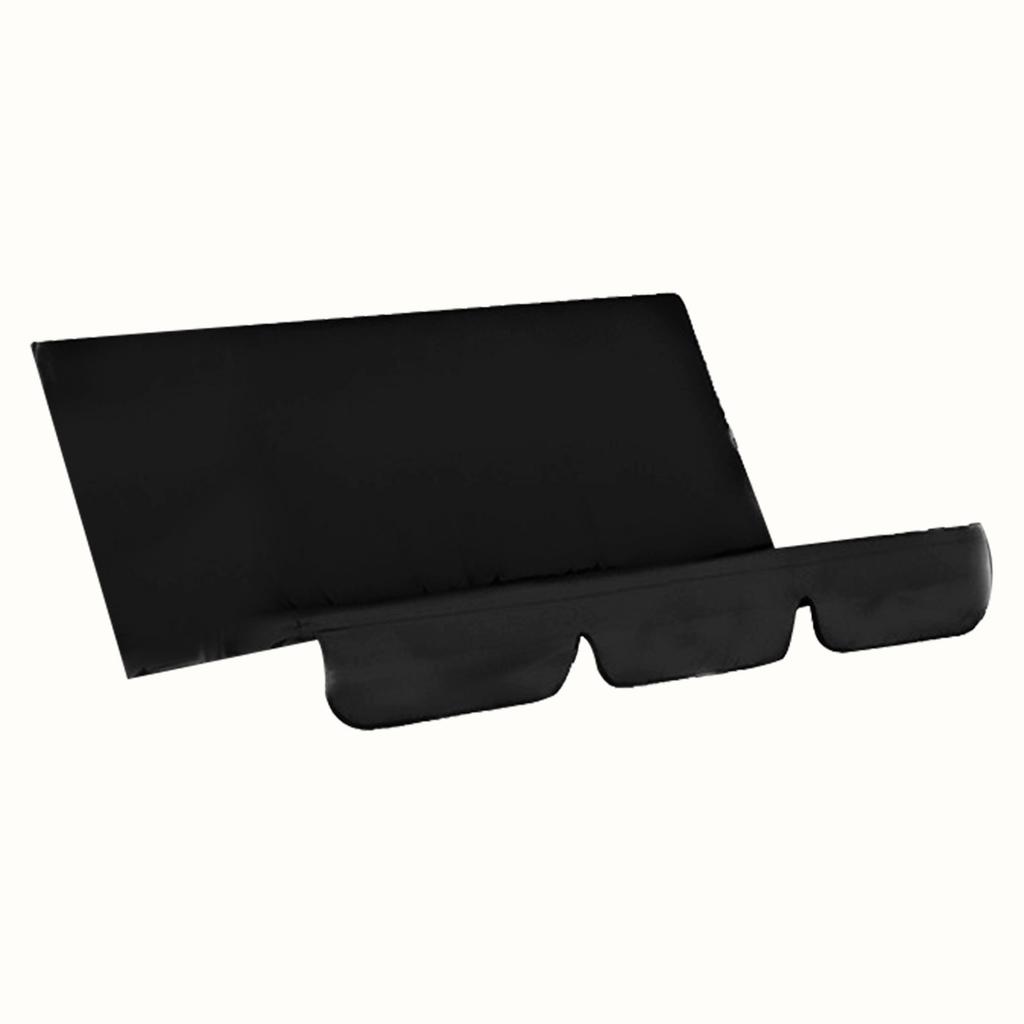 Swing Cover Chair Waterproof Foldable Cushion Patio Garden Yard Outdoor Seat Replacement (Black)