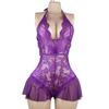 Night Concubine Supply Erotic Underwear Open Pajamas Lace Hollowed Out Hot Uniform Temptation Set 42