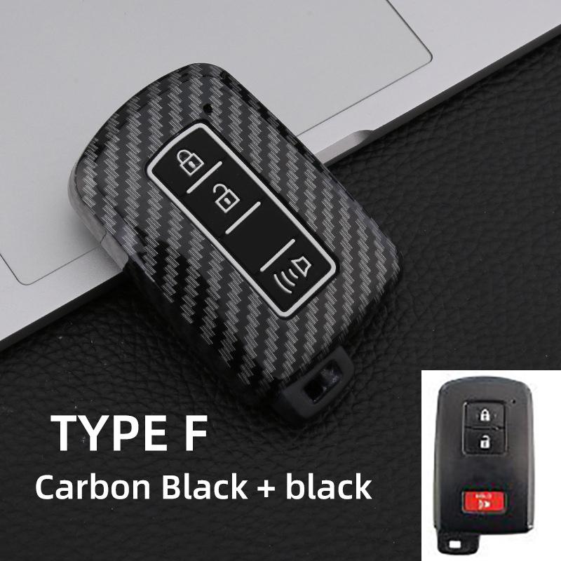 Abs Carbon 2 3 4 Button Car Key Case For Toyota Prius 30 Alpha Aqua Land Cruiser Auris 2012 - 2014 For Lexus Lc 200