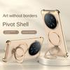 Bezelless Plating Plain Skin Metal Rotating Magnetic Ring Holder Case For Honor Magic 8 Pro Magic 8 7 Pro Honor X9d Slim Cover