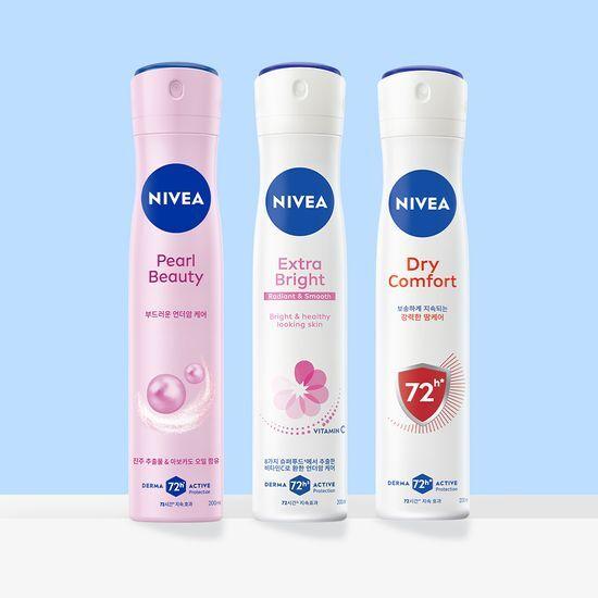 Nivea Deodorant Spray 200ml (Dry/Bright/Pearl & Beauty) Choose 1 of 3