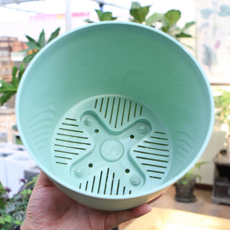 2 Pcs Outdoor Large Self Watering Flower Pot Plant Saucers for Outdoors Planter with Drainage Holes