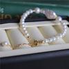 Handmade Freshwater Pearl Bracelet Minimalist Vintage Layering Style Elegant Womens Jewelry