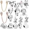 Girl Bear Multiple Series Charm Bead Pendant Applicable To Original European Plating Copper Jewelry & Diy Making Gift