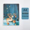 Thickened A4 Coil Sketchbook: Blank, Simple, Colorful Art Journal for Students and Kindergarten.