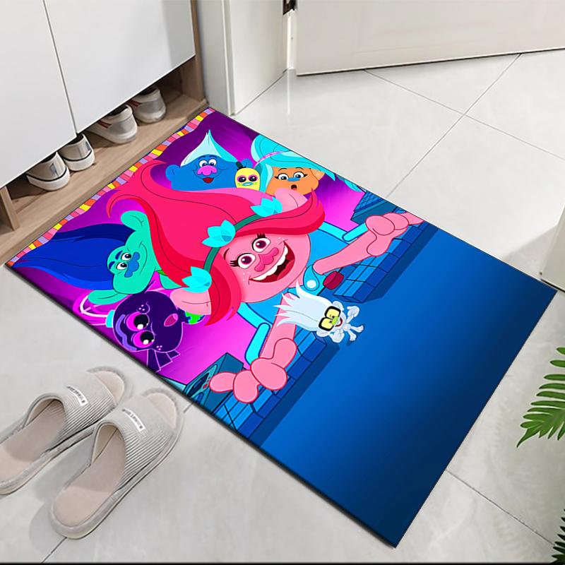 Trolls Printed Carpet, for Office Chair Living Room Bedroom Kitchen Room Decor Gifts.