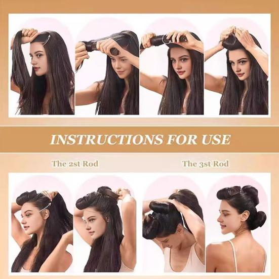 3 Pezzi Bastoncino Arricciacapelli Senza Calore Fascia per Capelli Donna Arricciacapelli per Dormire Durante la Notte Strumento per lo Styling Capelli Medi Lunghi Pigri Arricciacapelli a Rullo