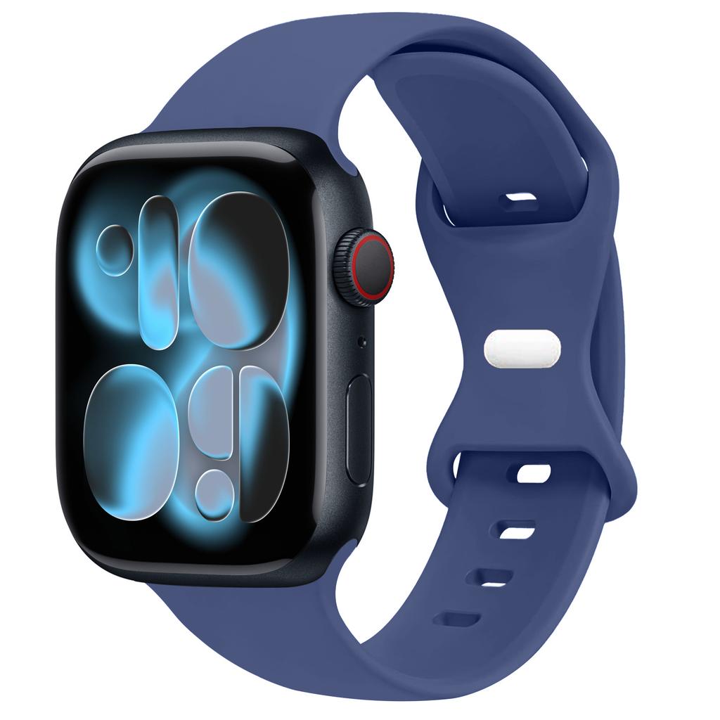 Sport Silicone Strap For Apple Watch Bands 40mm 44mm 46mm 45mm 41mm 49 42mm Correa Bracelet iWatch series 10 11 9 8 7 ultra 3 SE