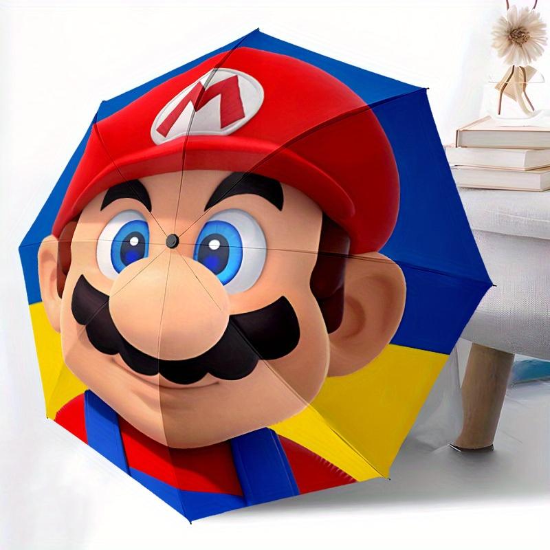1pc Mario Game Windproof Automatic Cute Windproof Umbrella, Lightweight for Women/Men, Perfect Christmas Gift 0811203