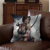 T-Tomb Raider Anime Games Pillow Cushion Cover Pillowcase Living Room Sofa Home Decor Customized